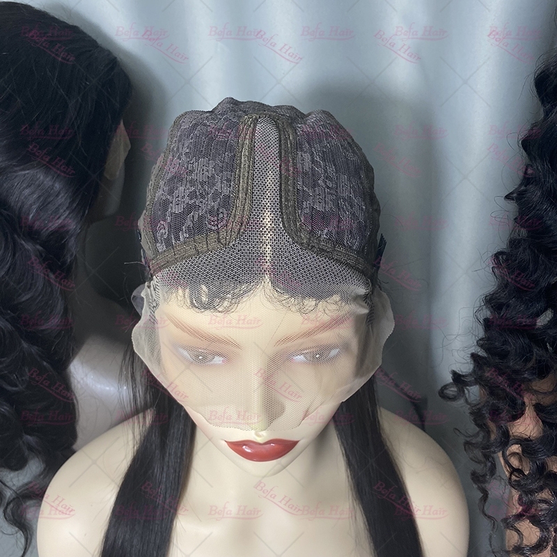Wholesale T Part Straight Human Hair Lace Front Wigs 180% Density Pre Plucked Lace Frontal with Baby Hair wigs