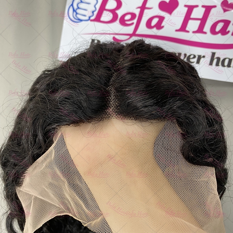 Wholesale T Part Water Wave Human Hair Lace Front Wigs 180% Density Pre Plucked Lace Frontal with Baby Hair wigs