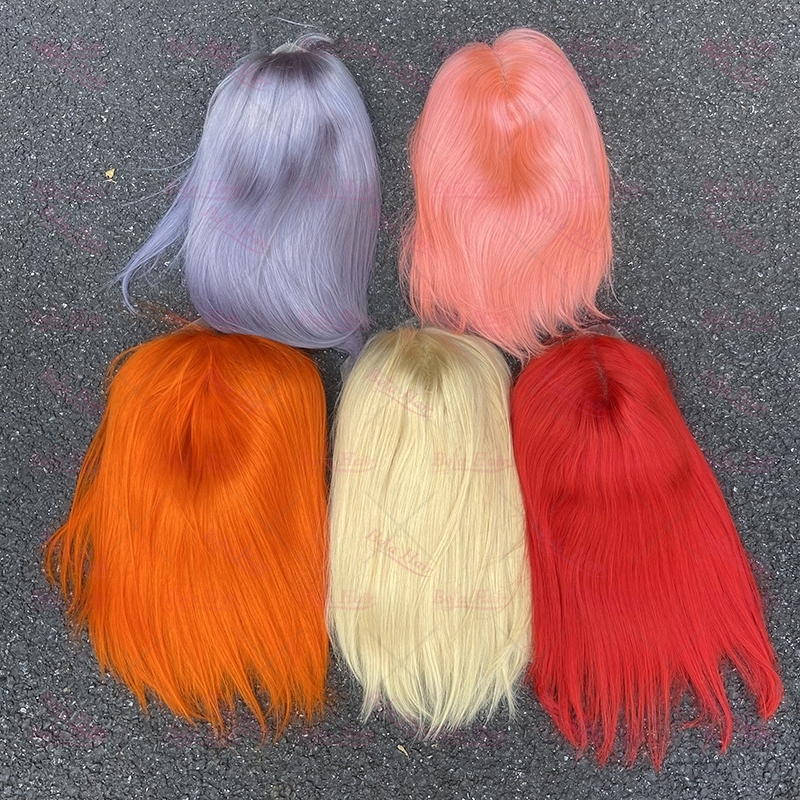 Wholesale Short Bob Wigs Blonde Highlight 99J# Pre-Plucked Straight 13x4 Lace Frontal Wigs Human Hair 150% Density Wig