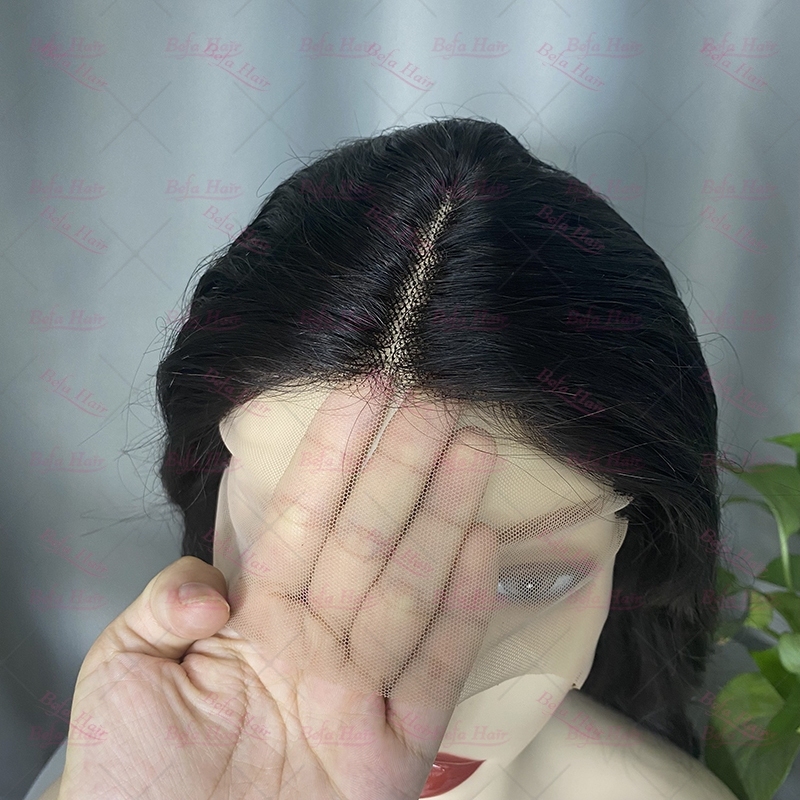 Wholesale T Part Straight Human Hair Lace Front Wigs 180% Density Pre Plucked Lace Frontal with Baby Hair wigs