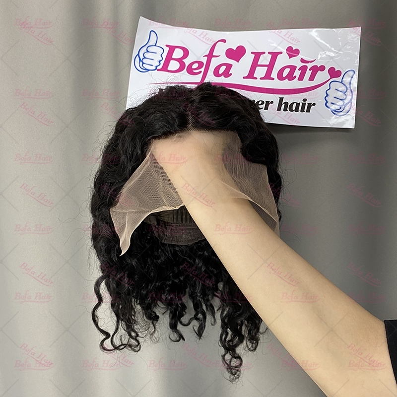 Wholesale T Part Water Wave Human Hair Lace Front Wigs 180% Density Pre Plucked Lace Frontal with Baby Hair wigs