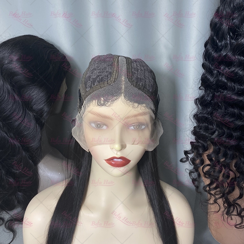 Wholesale T Part Deep Wave Human Hair Lace Front Wigs 180% Density Pre Plucked Lace Frontal with Baby Hair wigs