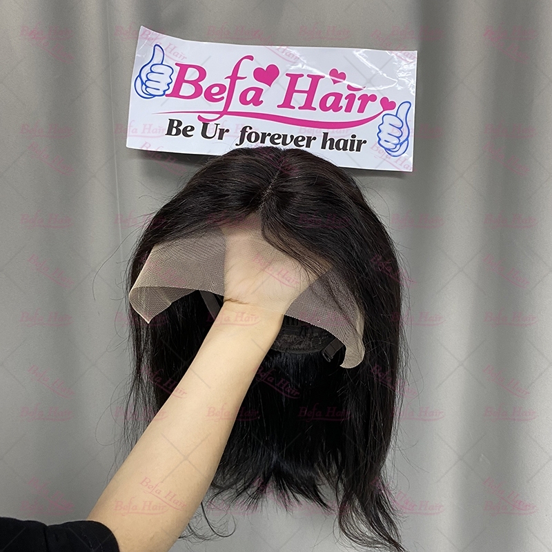 Wholesale Short Bob T Part Straight Human Hair Lace Front Wigs 150% Density Pre Plucked Lace Frontal with Baby Hair wigs