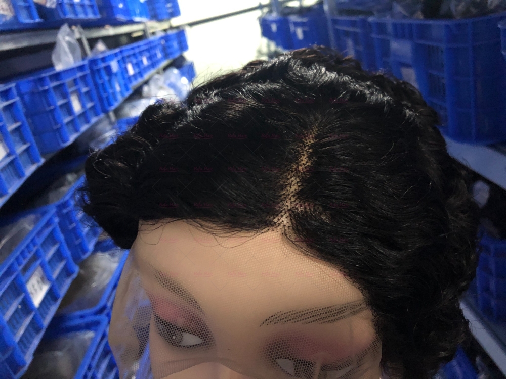 Wholesale T Lace Virgin Human hair Natural Black Color Pixie Hair Short Cut Wig