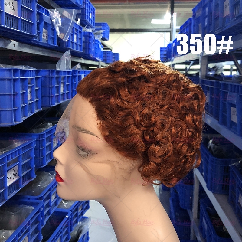 Wholesale Color Virgin Humanhair Pixie Hair Short Cut Wig