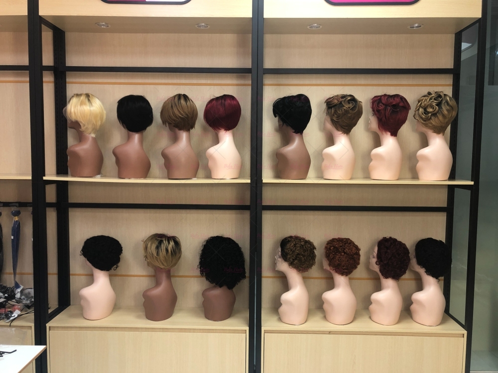 Wholesale Color Virgin Humanhair Pixie Hair Short Cut Wig