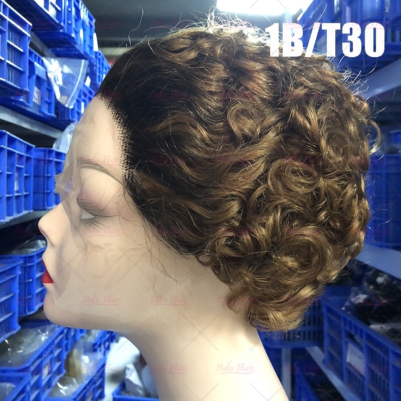Wholesale Color Virgin Humanhair Pixie Hair Short Cut Wig