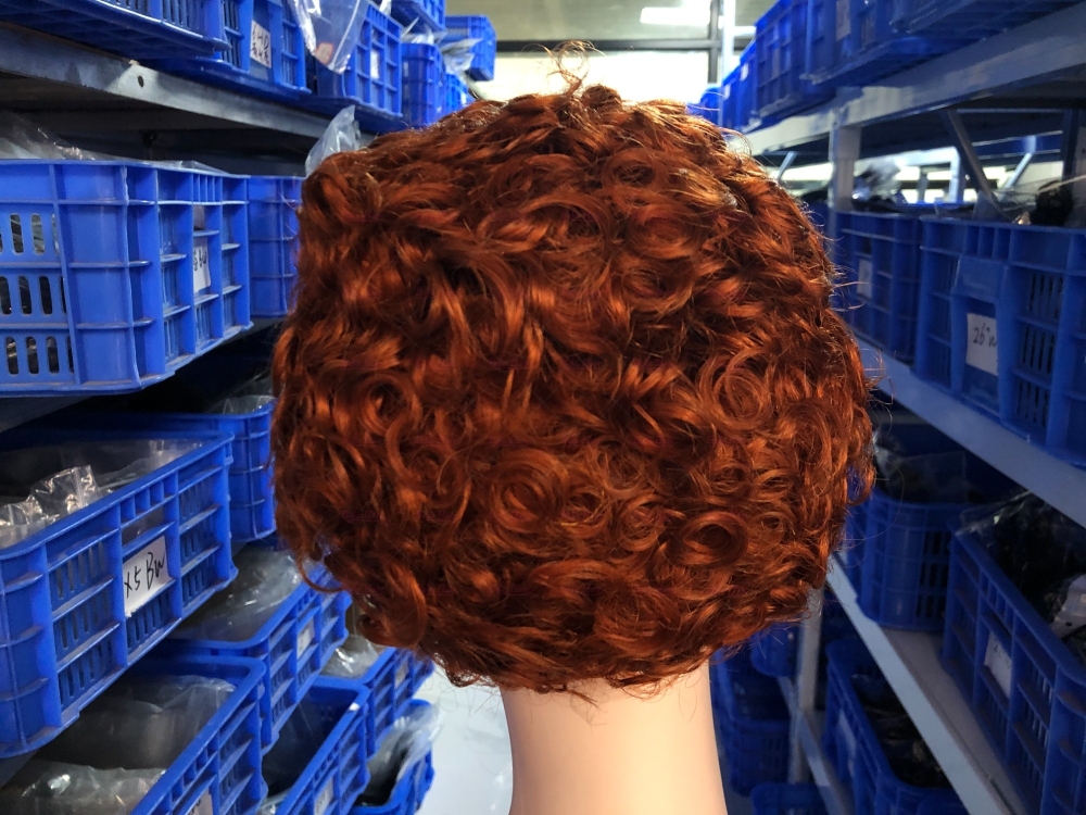Wholesale Color Virgin Humanhair Pixie Hair Short Cut Wig