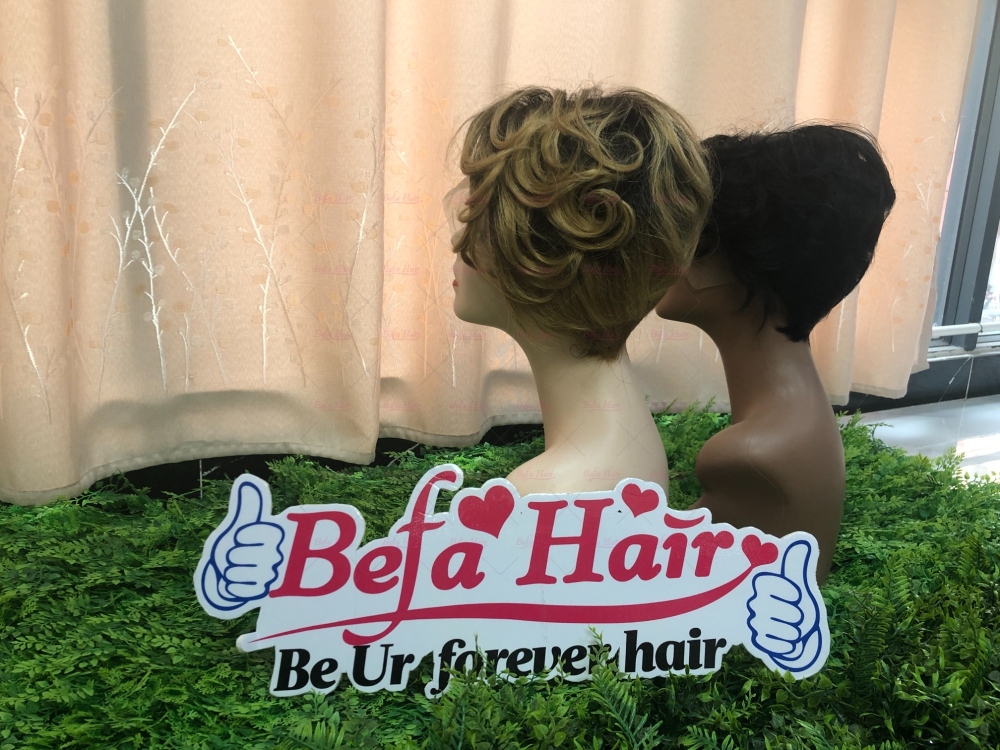 Wholesale Color Virgin Humanhair Pixie Hair Short Cut Wig