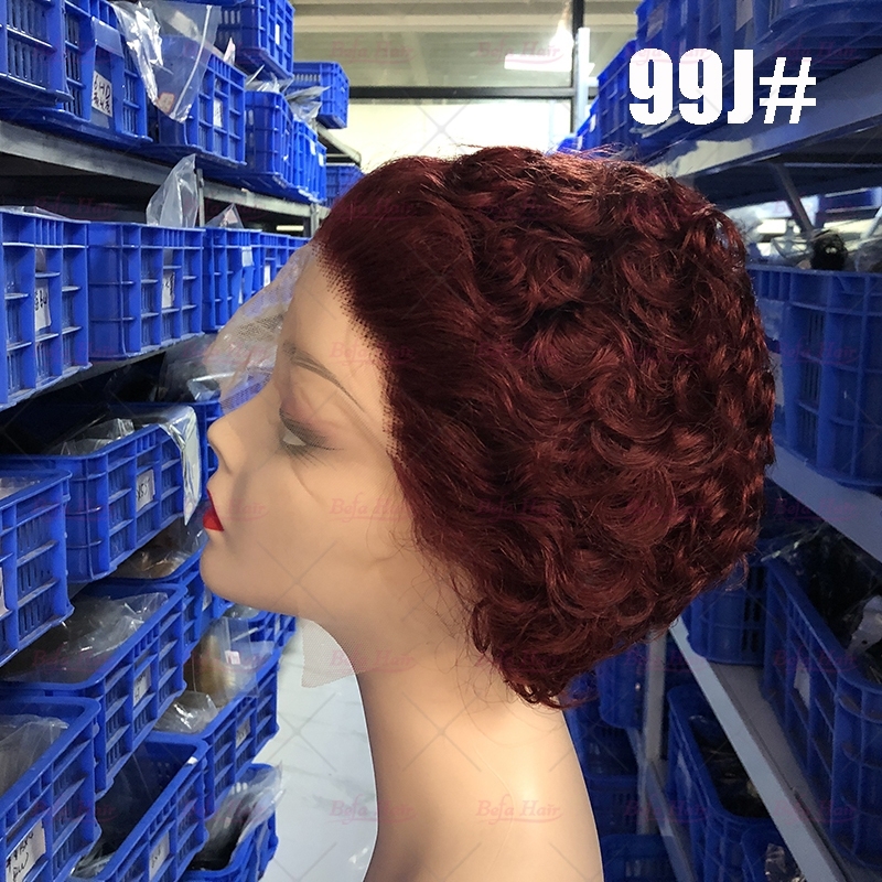 Wholesale Color Virgin Humanhair Pixie Hair Short Cut Wig
