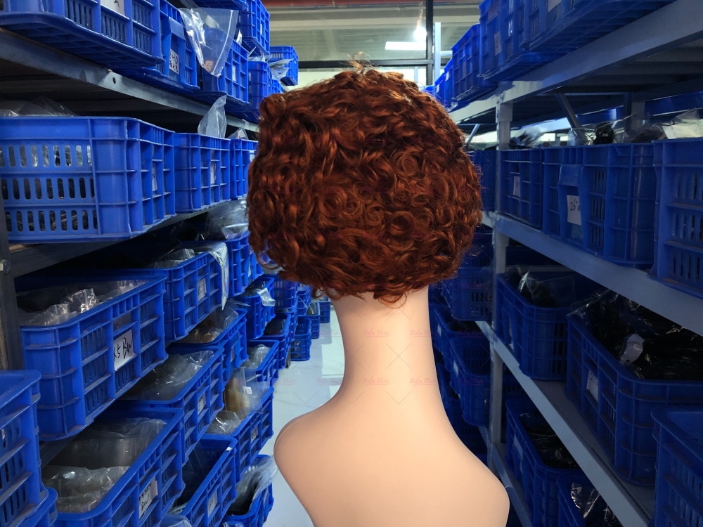 Wholesale Color Virgin Humanhair Pixie Hair Short Cut Wig
