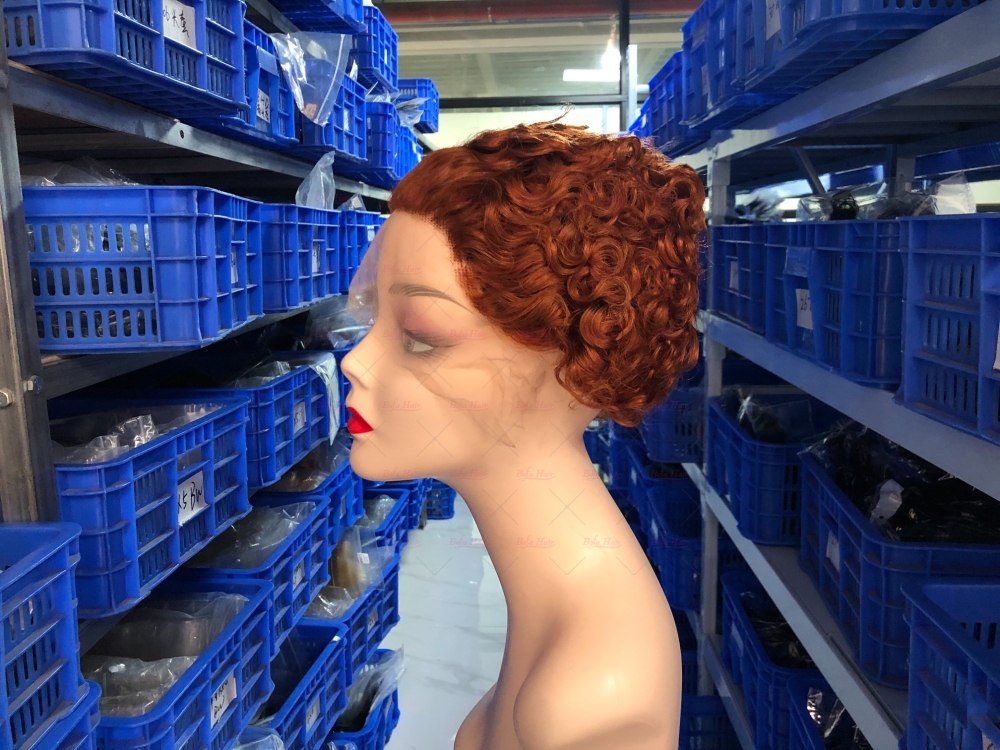 Wholesale Color Virgin Humanhair Pixie Hair Short Cut Wig