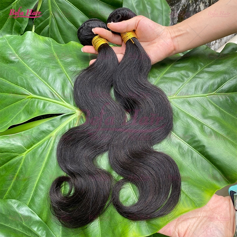 Wholesale Pre-plucked 4 Bundles Brazilian Body Wave Hair With 6x6 Transparent HD Lace Closure, can do dropshipping