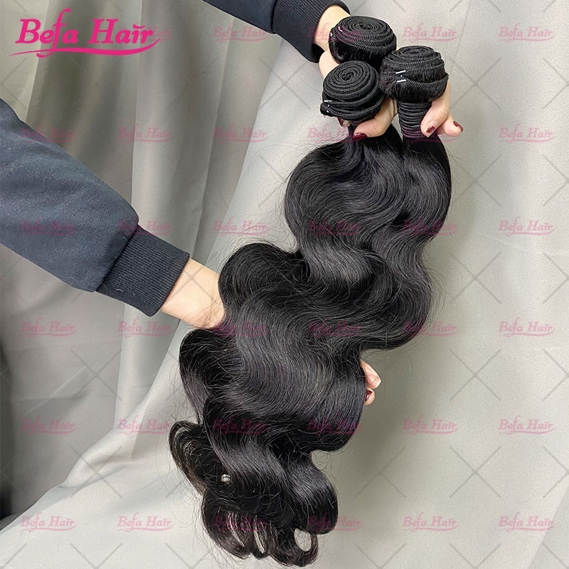 Wholesale Pre-plucked 4 Bundles Brazilian Body Wave Hair With 6x6 Transparent HD Lace Closure, can do dropshipping