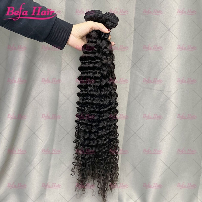 Wholesale Deep Curly 2pcs/3Bundles/4Bundles 12-34 Inches Natural Human Hair Weave