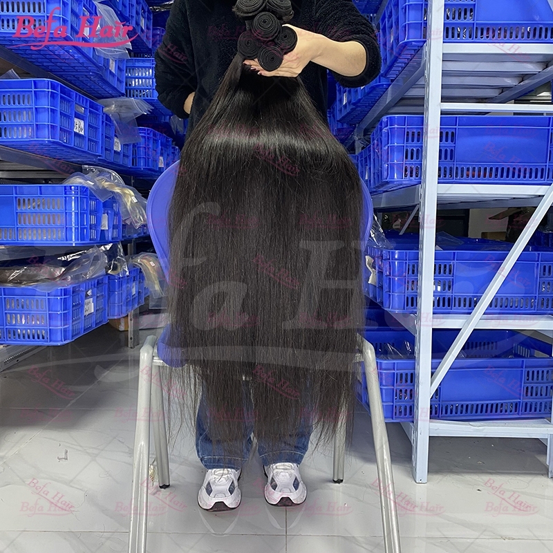 Wholesale  Pre-plucked 3 Bundles Brazilian Straight Hair With 6x6 Transparent HD Lace Closure,can do dropshipping