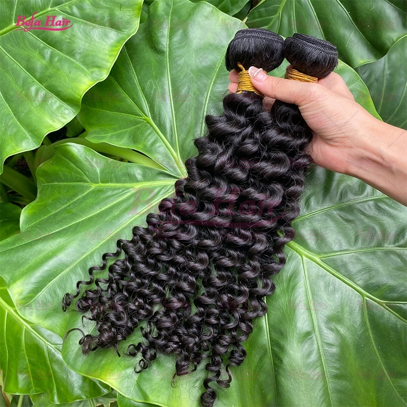 Wholesale Deep Curly 2pcs/3Bundles/4Bundles 12-34 Inches Natural Human Hair Weave