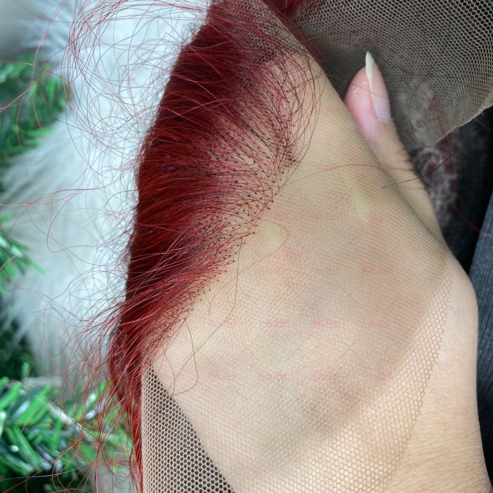 Wholesale High Density 99J Human Hair Wig 4x4/ 5x5/ 13x4/ 13x6 Transparent Lace 99J Deep Wave Wig Colored Wigs