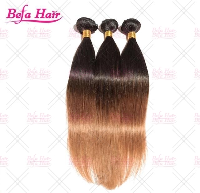 Wholesale Straight Hair Ombre T1B/30# 2pcs/3Bundles/4Bundles Human Hair Weaves