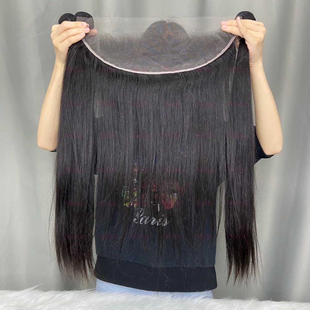 Wholesale Brazilian 13''x4'' Lace Frontal With 3Bundles Straight Hair,can do dropshipping