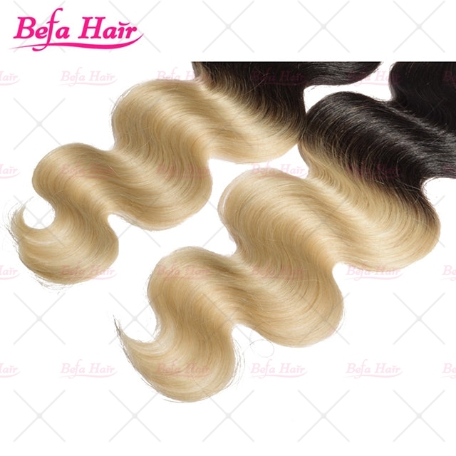 Wholesale Body Wave Ombre 1B/613# 2pcs/3Bundles/4Bundles Human Hair Weaves