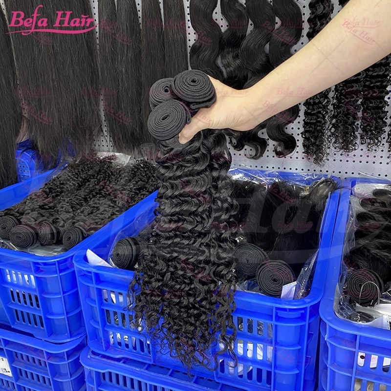 Wholesale Deep Curly 1Bundles 12-30 Inches Natural Human Hair Weave