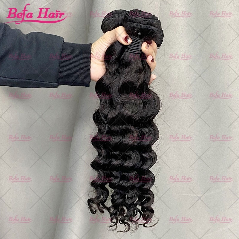 Wholesale Raw Hair More Wave 2pcs/3Bundles/4Bundles 12-30 Inches Natural Black human Hair Weave