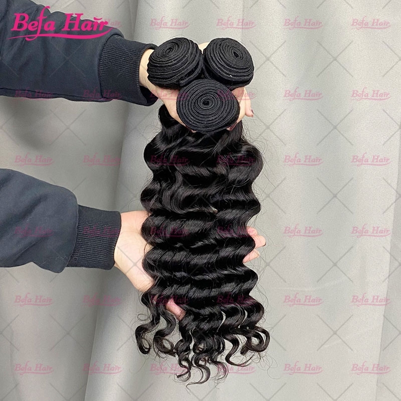 Wholesale Raw Hair More Wave 2pcs/3Bundles/4Bundles 12-30 Inches Natural Black human Hair Weave