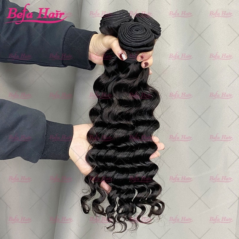 Wholesale Raw Hair More Wave 2pcs/3Bundles/4Bundles 12-30 Inches Natural Black human Hair Weave