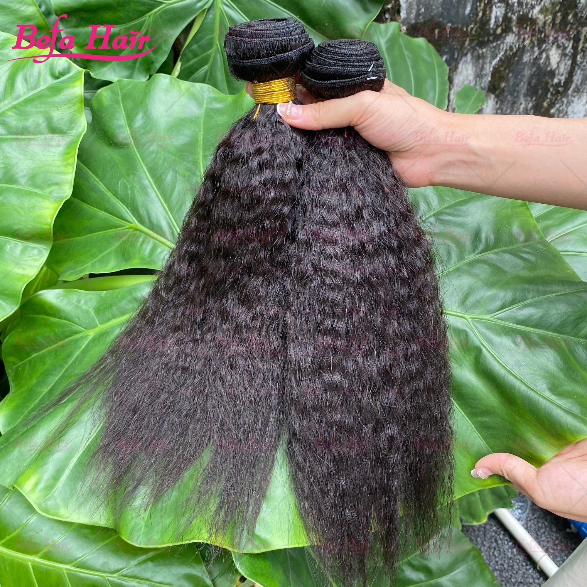 Wholesale Raw Hair Kinky Straight 2pcs/3Bundles/4Bundles 12-30 Inches Natural Black human Hair Weave