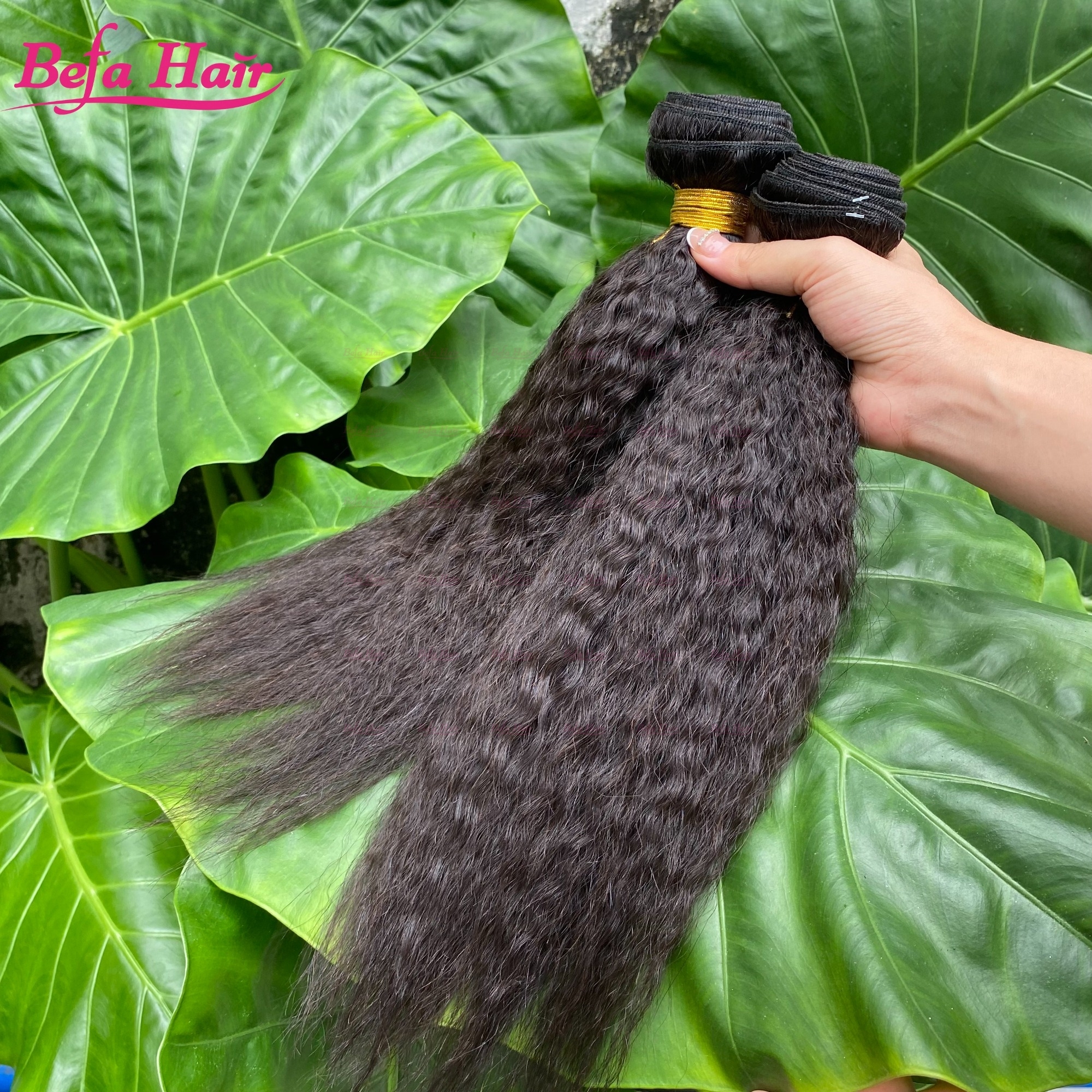 Wholesale Raw Hair Kinky Straight 2pcs/3Bundles/4Bundles 12-30 Inches Natural Black human Hair Weave