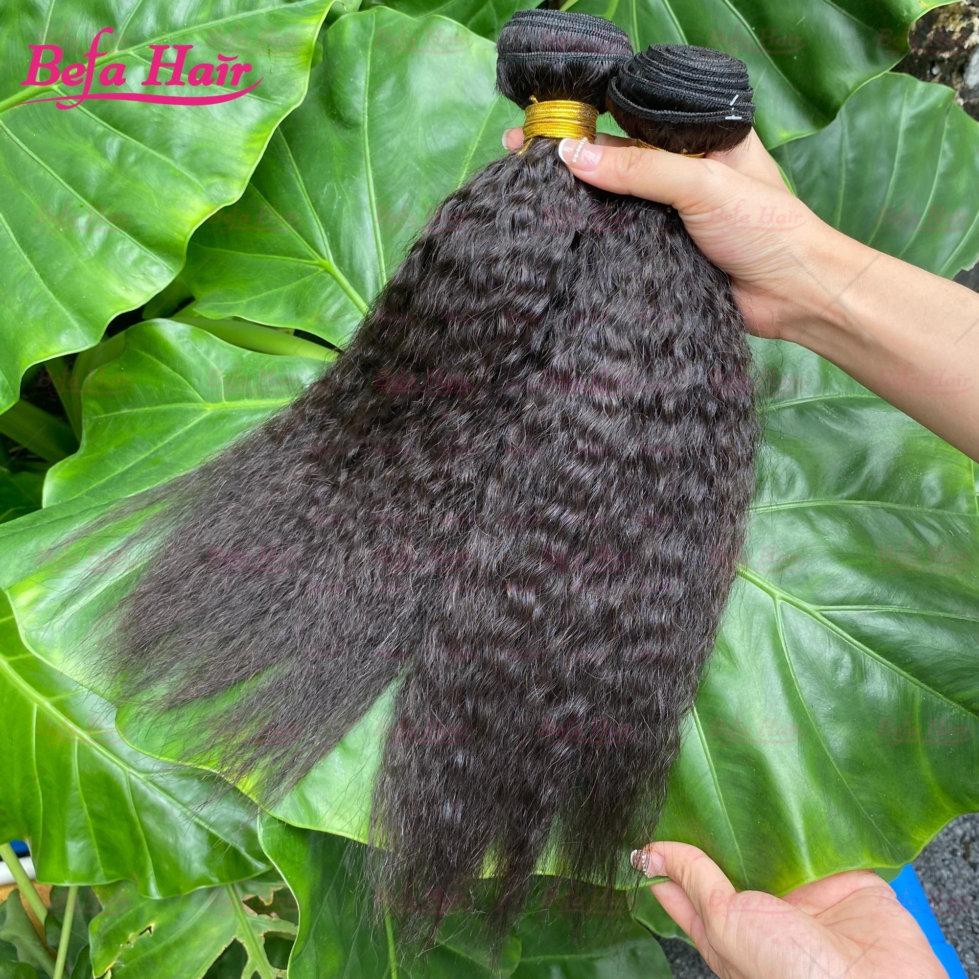 Wholesale Raw Hair Kinky Straight 2pcs/3Bundles/4Bundles 12-30 Inches Natural Black human Hair Weave