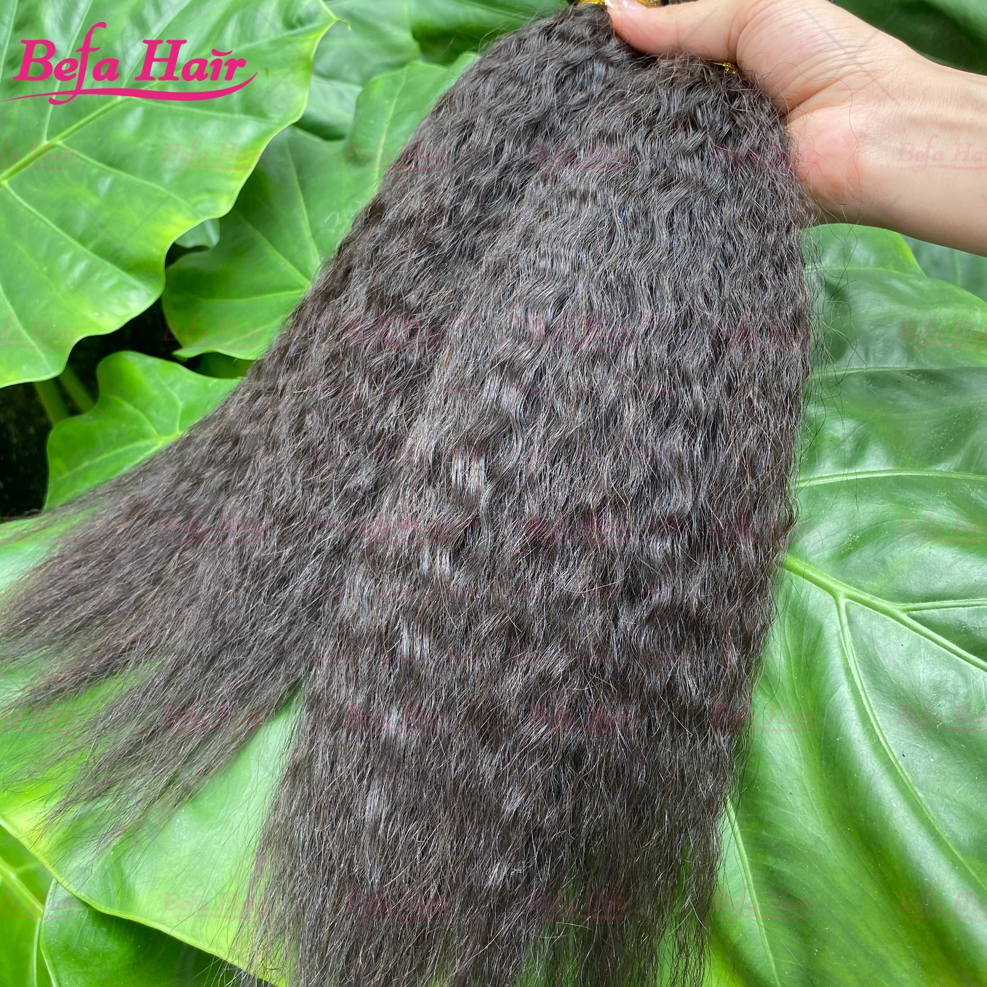 Wholesale Raw Hair Kinky Straight 2pcs/3Bundles/4Bundles 12-30 Inches Natural Black human Hair Weave