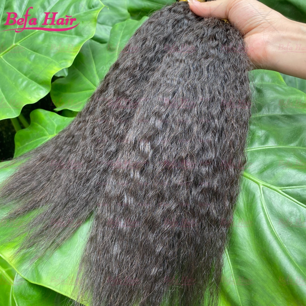 Wholesale Raw Hair Kinky Straight 2pcs/3Bundles/4Bundles 12-30 Inches Natural Black human Hair Weave