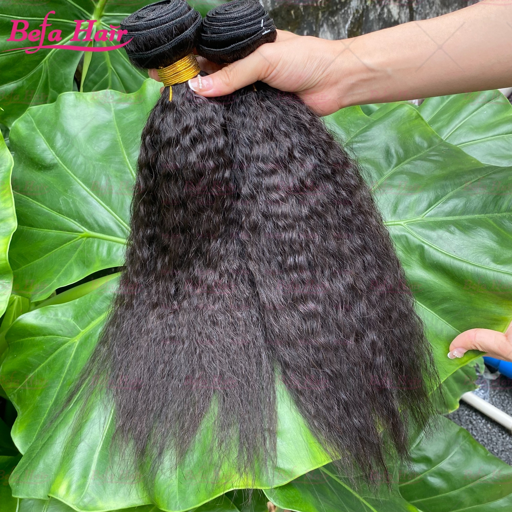 Wholesale Raw Hair Kinky Straight 2pcs/3Bundles/4Bundles 12-30 Inches Natural Black human Hair Weave