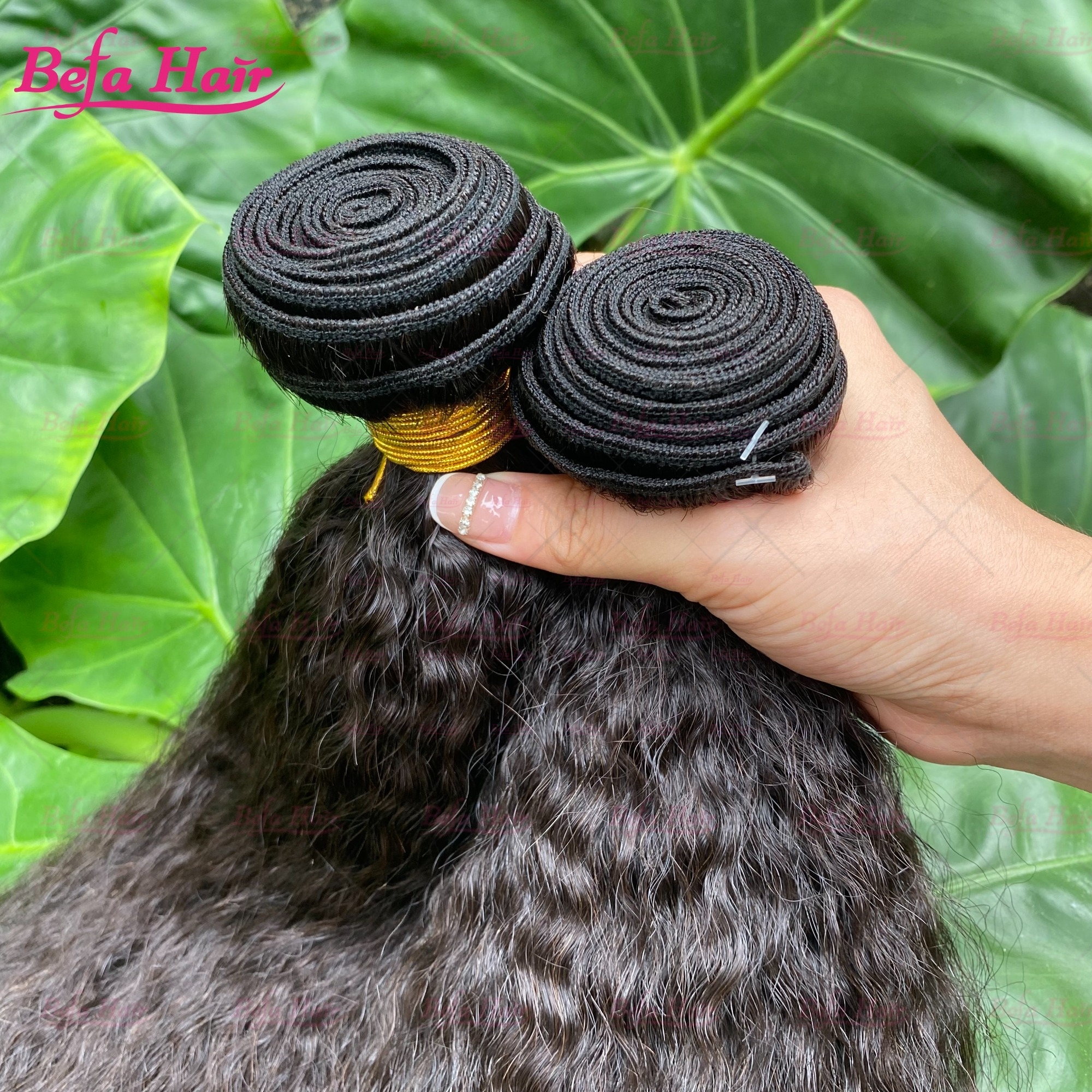 Wholesale Raw Hair Kinky Straight 2pcs/3Bundles/4Bundles 12-30 Inches Natural Black human Hair Weave