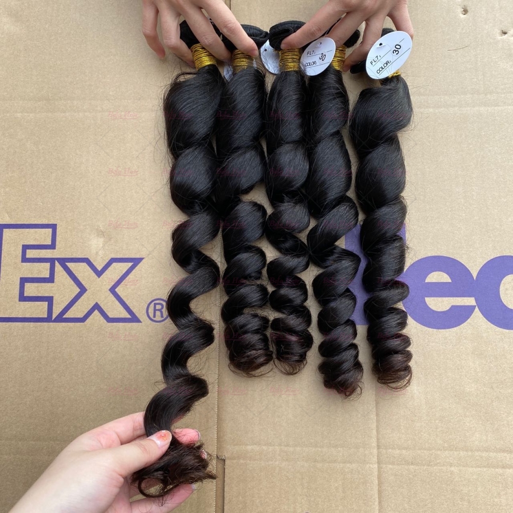 Wholesale Raw Hair Loose Wave 1Bundles 12-30 Inches Natural Black human Hair Weave