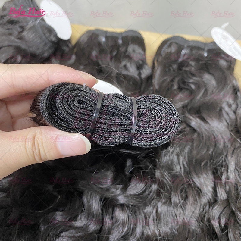 Wholesale Raw Hair Water Wave 2pcs/3Bundles/4Bundles 12-30 Inches Natural Black human Hair Weave