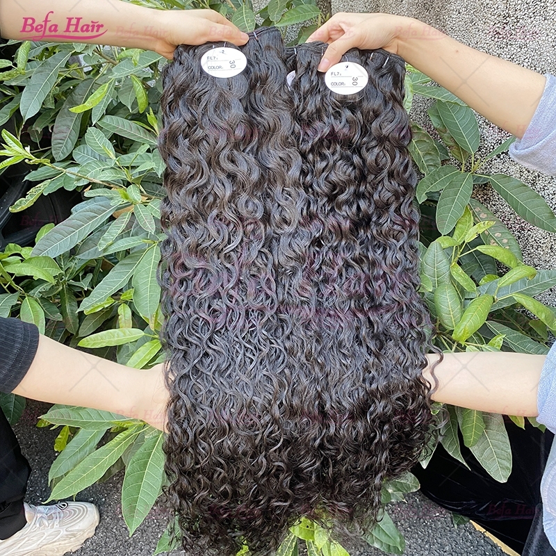 Wholesale Raw Hair Water Wave1Bundles 12-30 Inches Natural Black human Hair Weave