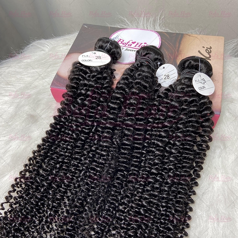 Wholesale Brazilian 13''x4'' Lace Frontal With 3Bundles Kinky Curly Hair,can do dropshipping