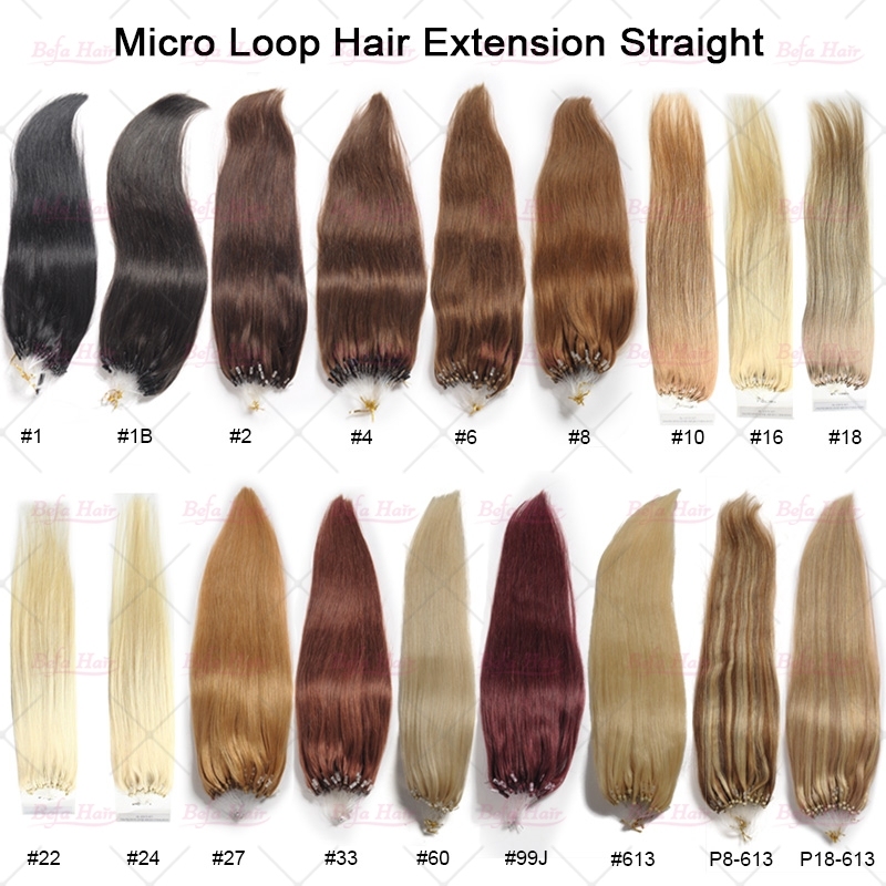 Wholesale 18inch to 24inch Micro Ring Loop Human Hair Extension Straight Micro Easy Loop Ring Human Hair Extension