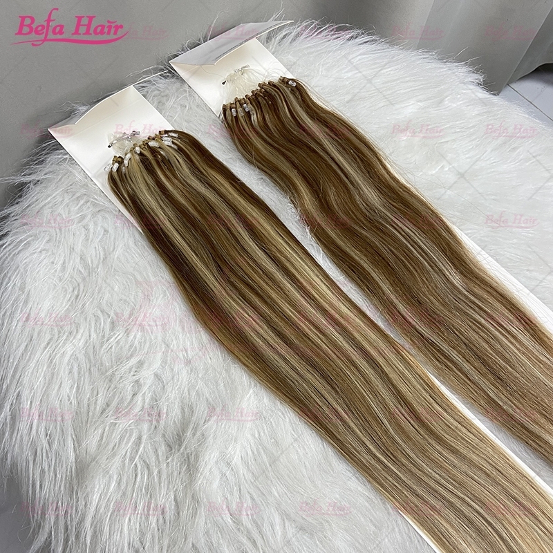 Wholesale 18inch to 24inch Micro Ring Loop Human Hair Extension Straight Micro Easy Loop Ring Human Hair Extension
