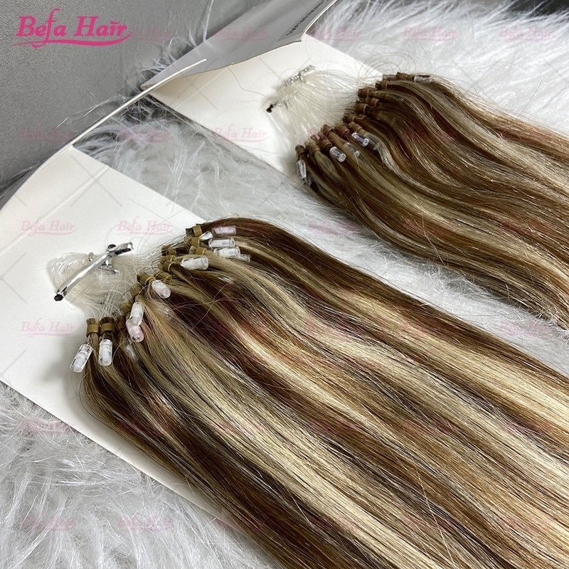 Wholesale 18inch to 24inch Micro Ring Loop Human Hair Extension Straight Micro Easy Loop Ring Human Hair Extension