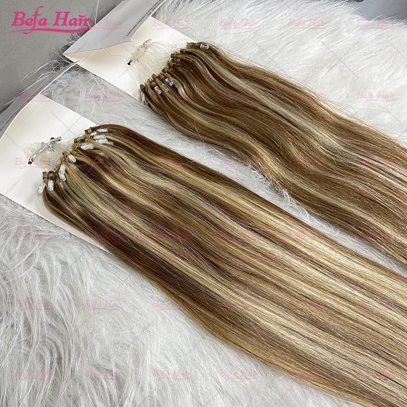 Wholesale 18inch to 24inch Micro Ring Loop Human Hair Extension Straight Micro Easy Loop Ring Human Hair Extension