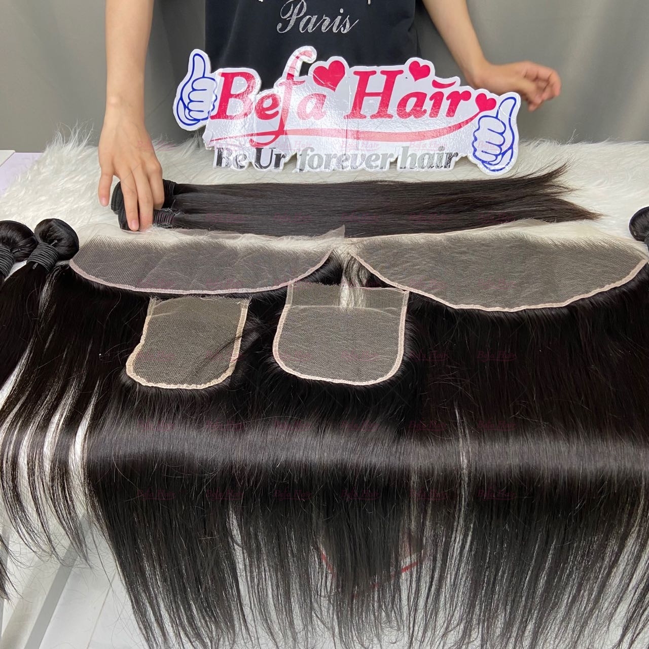 Wholesale Raw Hair 4x4/5x5/6x6/13x4/13x6 Deep Wave/Deep Curly/Kinky Curly/Kinky Straight Transparent Lace Closure/Frontal