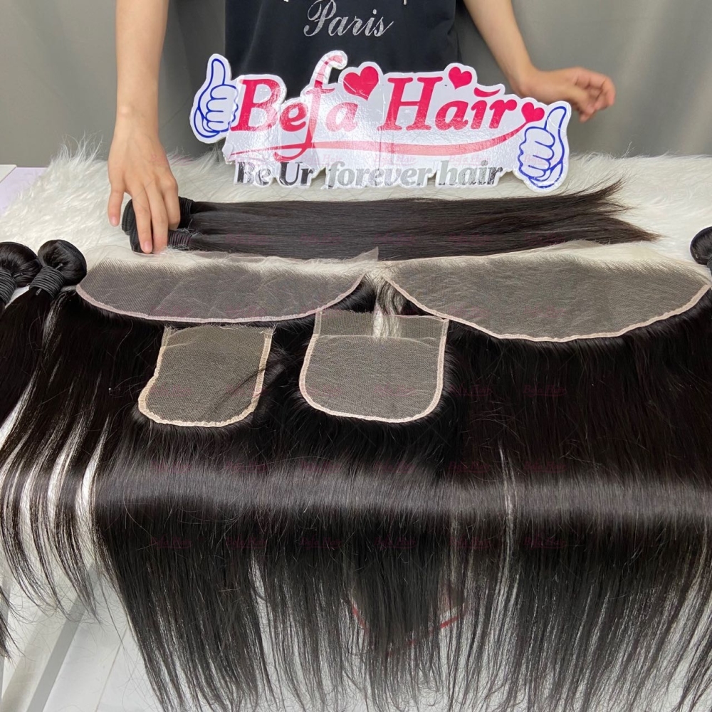 Wholesale Raw Hair 4x4/5x5/6x6/13x4/13x6 Deep Wave/Deep Curly/Kinky Curly/Kinky Straight Transparent Lace Closure/Frontal