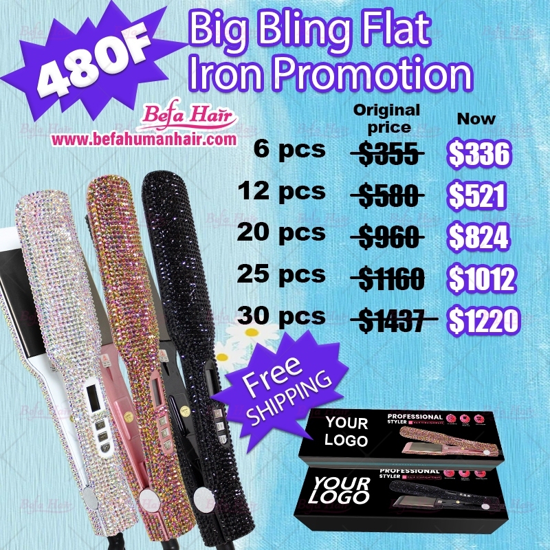 Big Bling Flat Iron Promotion