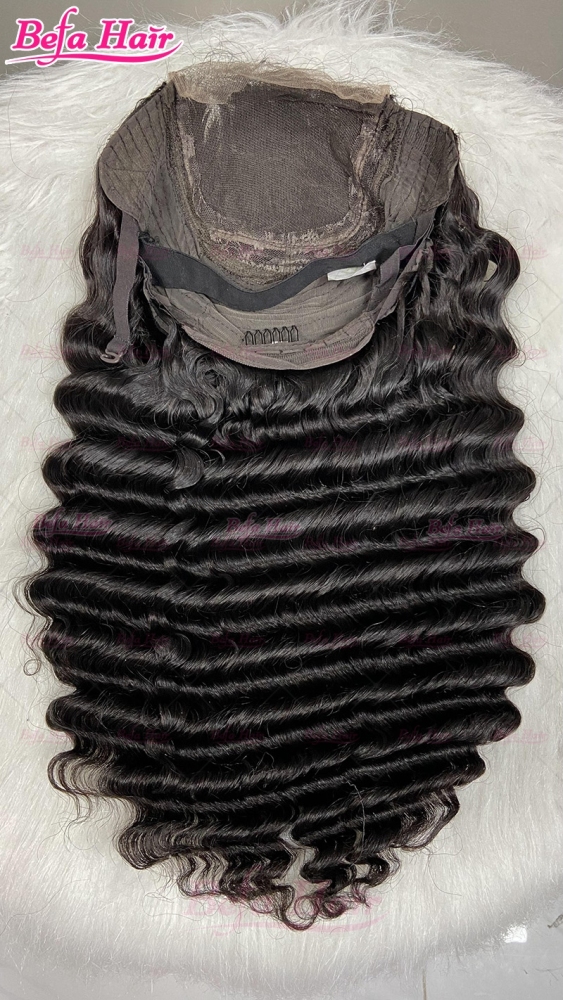 Wholesale Deep Wave HD5x5 Lace Closure Black Wigs 200% Density