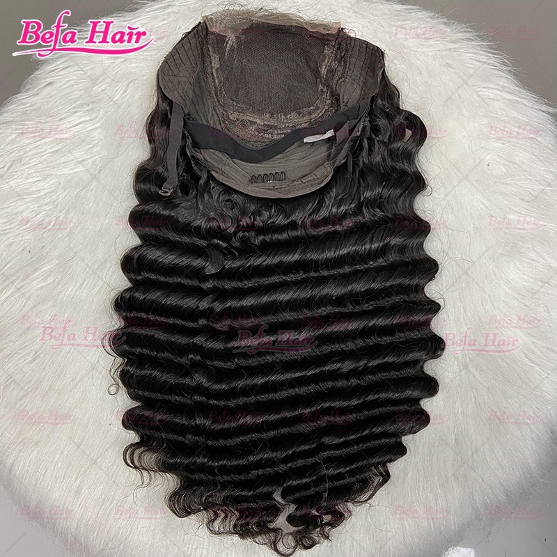 Wholesale Deep Wave HD5x5 Lace Closure Black Wigs 200% Density