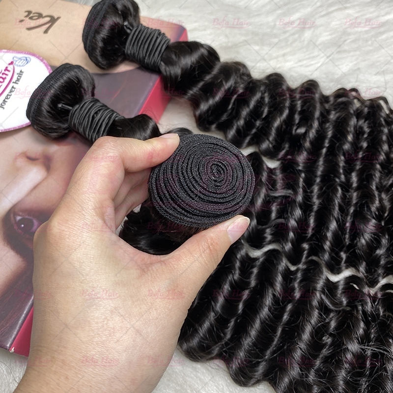 Wholesale Brazilian 13x6 Lace Frontal With 3Bundles Deep Wave Hair,can do dropshipping
